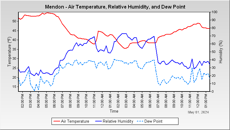 Mendon - Air Temperature and Relative Humidity